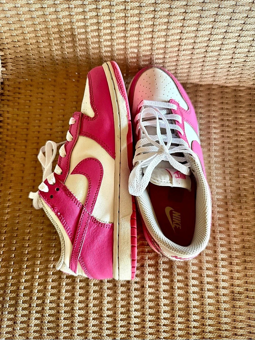 Nike Dunk Low Kids Pink & White Sneakers